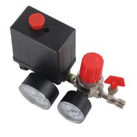Air Compressor Pressure Switch & Control Valve Regulator with Gauges Carousel 10