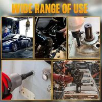 1/2" Drive Hex Impact Bit Socket Set | Cr-Mo Steel | 8pc (H5-H19) or 10pc (H5-H19) | Pneumatic & Battery Tools Carousel 11