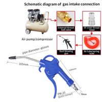 High-Flow Air Blow Gun with Angled Nozzle – Pneumatic HVLP Blower for Air Compressors Carousel 2