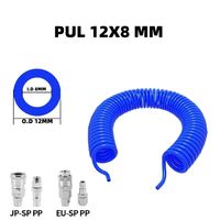 PU Spring Spiral Air Hose with Fittings – 6/9/12/15M Flexible Pneumatic Compressor Hose Carousel 14