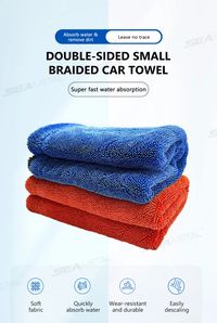 SEAMETAL 1200GSM Microfiber Car Detailing Towel | Ultra-Soft Scratch-Free | 3 Sizes | Gray, Red & Blue Carousel 6