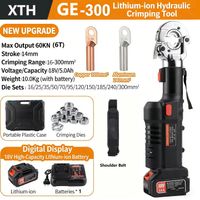 Electric Hydraulic Crimping Tool Kit | 12 Dies | 6T & 12T Models | 6AWG–800MCM Carousel 14