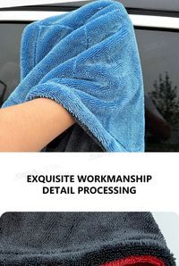 SEAMETAL 1200GSM Microfiber Car Detailing Towel | Ultra-Soft Scratch-Free | 3 Sizes | Gray, Red & Blue Carousel 8