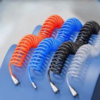 PU Spring Spiral Air Hose with Fittings – 6/9/12/15M Flexible Pneumatic Compressor Hose Carousel 5