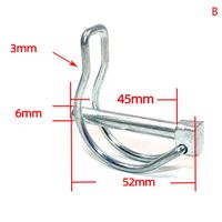 Stainless Steel Safety Pin – M4.5 / M6 / M8 Double-Line Lock Pin Carousel 12