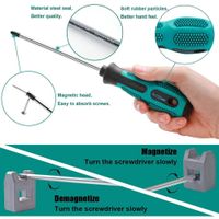 10pc Magnetic Screwdriver Set – Chrome Vanadium Phillips & Flat Head with Non-Slip Handle Carousel 11