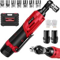 12V Cordless Ratchet Wrench | 3/8" Drive | 2x 1500mAh Batteries & 7 Sockets Included Carousel 10