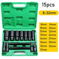 1/2" Drive Impact Socket Set | 10, 15 & 20 Piece CR-V Metric Sets Carousel 8