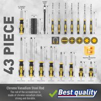 Amartisan 43-Piece Magnetic Screwdriver Set – CR-V Steel with Case, Bits & Magnetizer Carousel 3