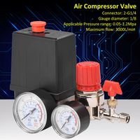 Air Compressor Pressure Switch & Control Valve Regulator with Gauges Carousel 12