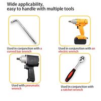 1/2" Drive Hex Impact Bit Socket Set | Cr-Mo Steel | 8pc (H5-H19) or 10pc (H5-H19) | Pneumatic & Battery Tools Carousel 8