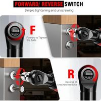 12V Cordless Ratchet Wrench | 3/8" Drive | 2x 1500mAh Batteries & 7 Sockets Included Carousel 4
